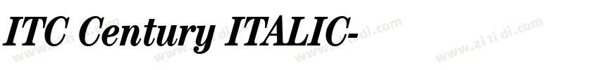 ITC Century ITALIC字体转换